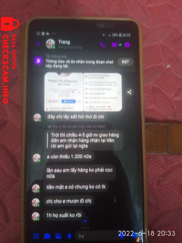 Доказательства против TRAN MINH THU