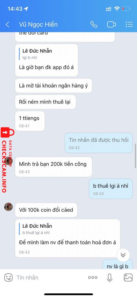 Доказательства против Vũ Ngọc Hiển