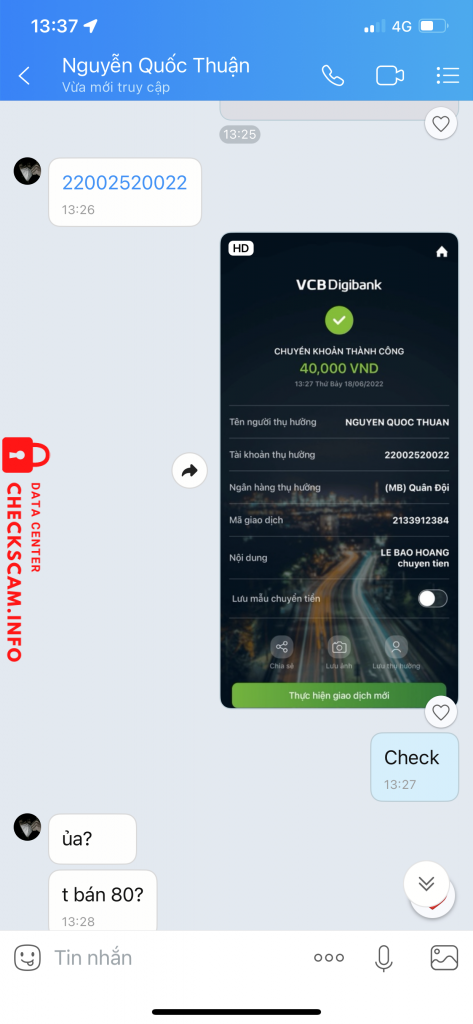 Bằng chứng chống lại Nguyen Quoc Thuan