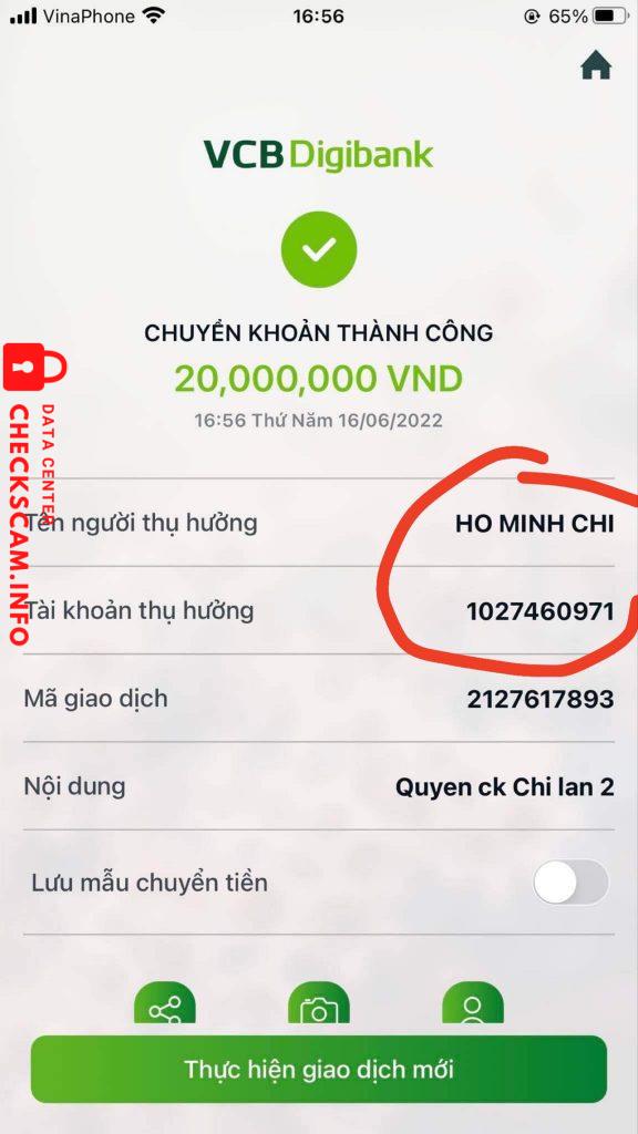 Bằng chứng chống lại Ho Minh Chi