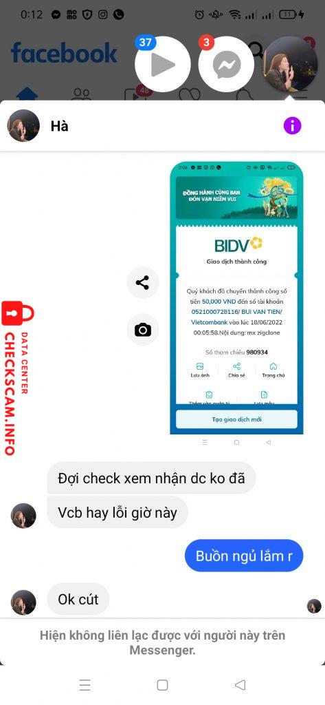 Bằng chứng chống lại BUI VAN TIEN