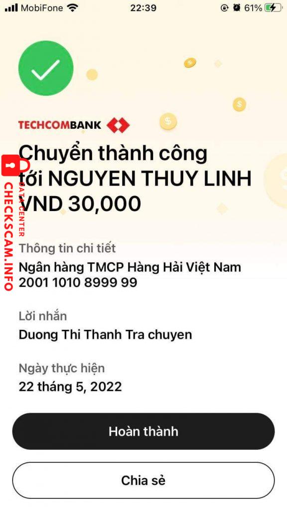 Bằng chứng chống lại Nguyễn Thùy Linh