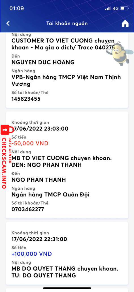 Bằng chứng chống lại Ngô Phan Thành