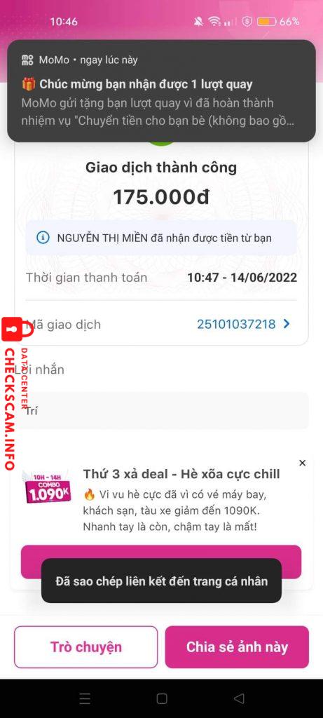 Bằng chứng chống lại NGUYỄN THỊ MIỀN