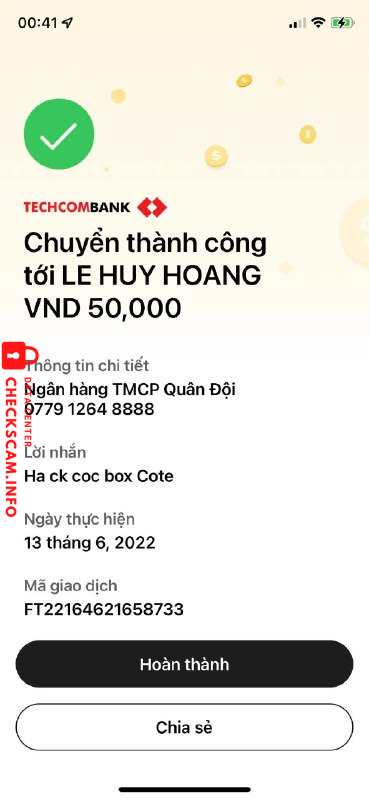 Bằng chứng chống lại Lê Huy Hoàng