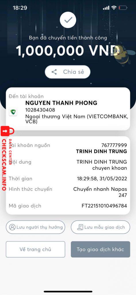 Bằng chứng chống lại Nguyễn Thanh Phong