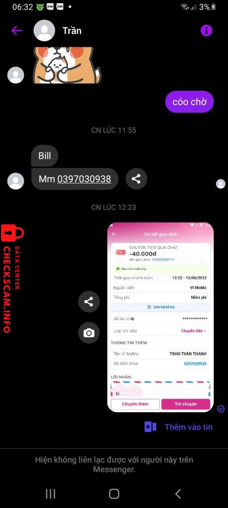 Bằng chứng chống lại Trần Tuấn Thành