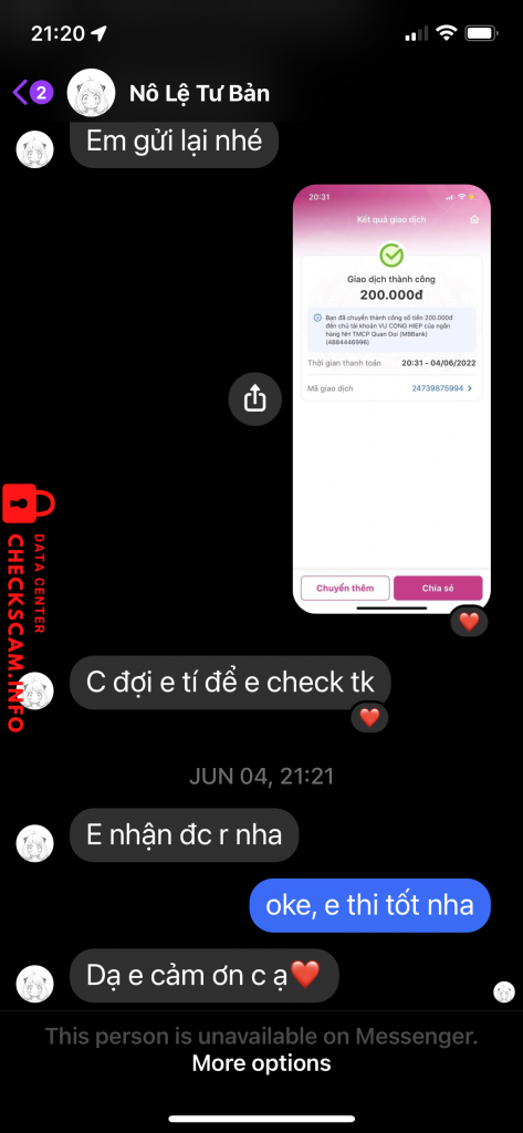 Bằng chứng chống lại Vũ Công Hiệp