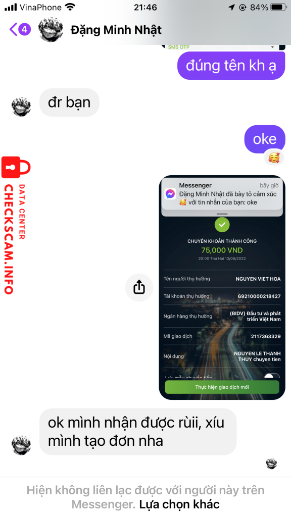 Bằng chứng chống lại Nguyen Viet Hoa