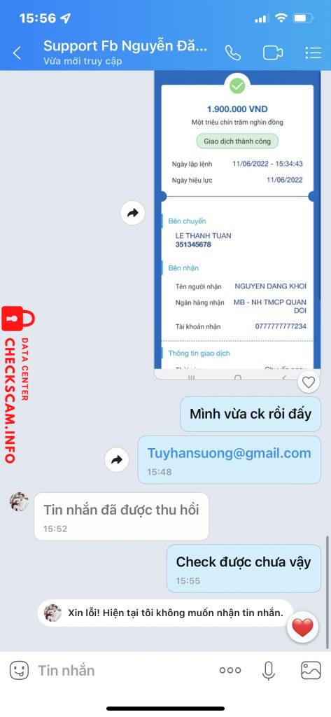 Bằng chứng chống lại NGUYEN DANG KHOI