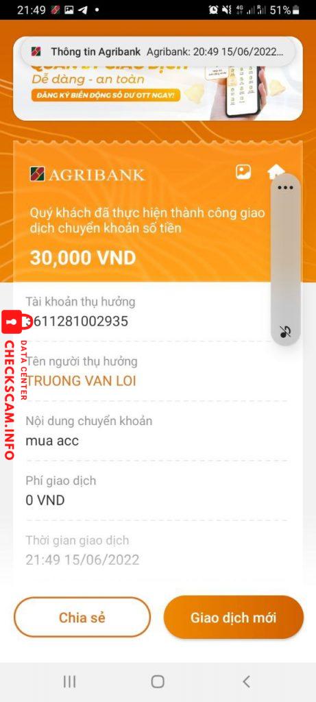 Bằng chứng chống lại TRUONG VAN LOI