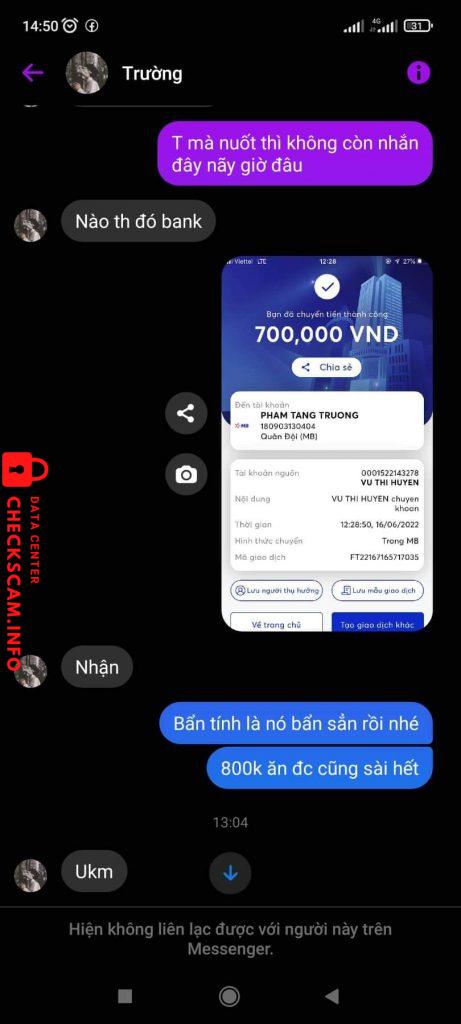 Bằng chứng chống lại Pham Tang Truong