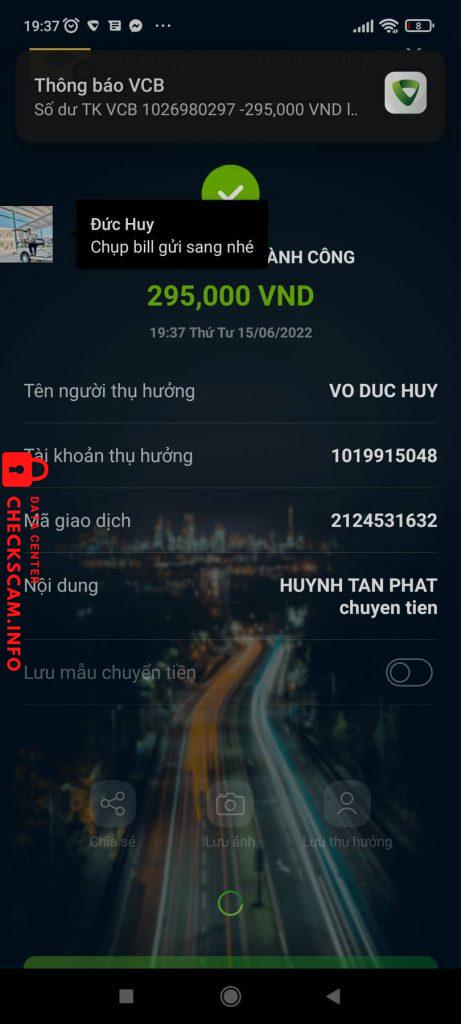 Bằng chứng chống lại VO DUC HUY