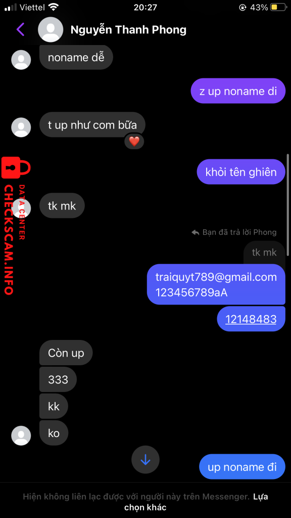 Bằng chứng chống lại Nguyen Thanh Phong