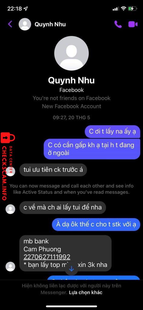 Bằng chứng chống lại NGUYEN CAM PHUONG