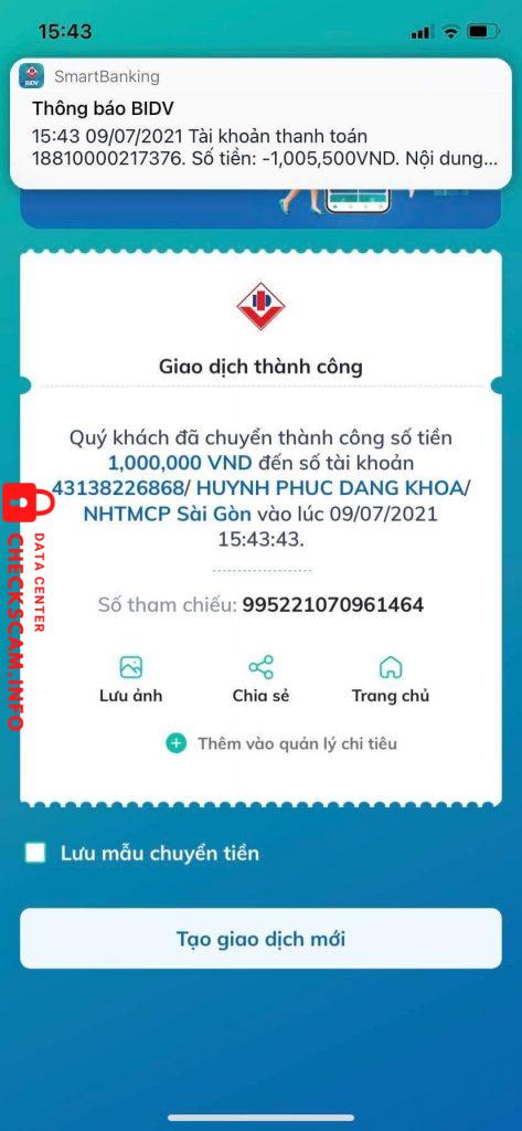 Bằng chứng chống lại Huỳnh Phúc Đăng Khoa