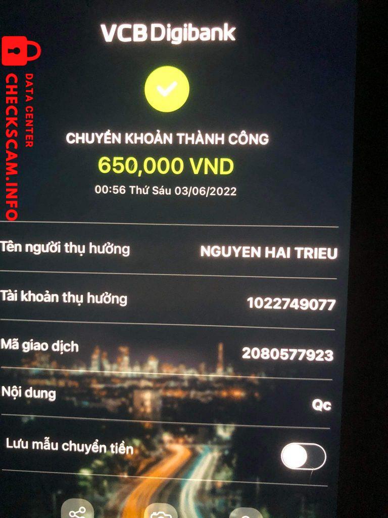 Bằng chứng chống lại Nguyễn hải triều