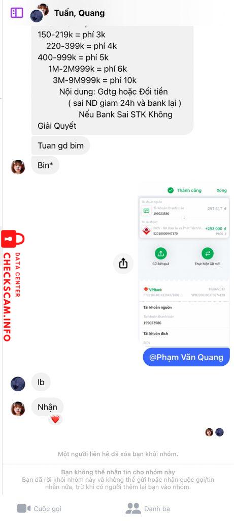 Bằng chứng chống lại NGUYEN SON BAC