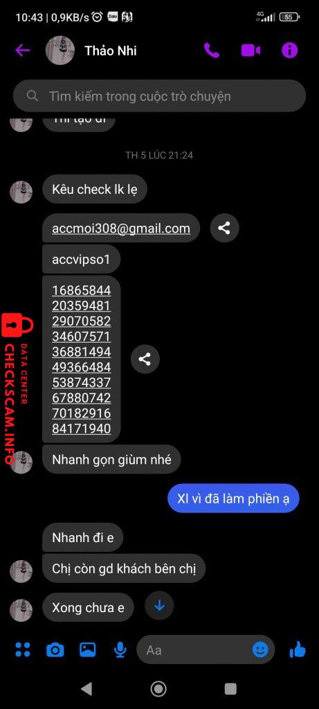 Bằng chứng chống lại Trần thảo nhi