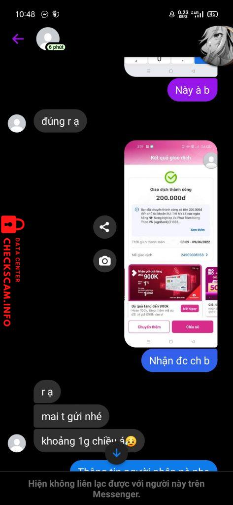 Bằng chứng chống lại Bui Thi My Le