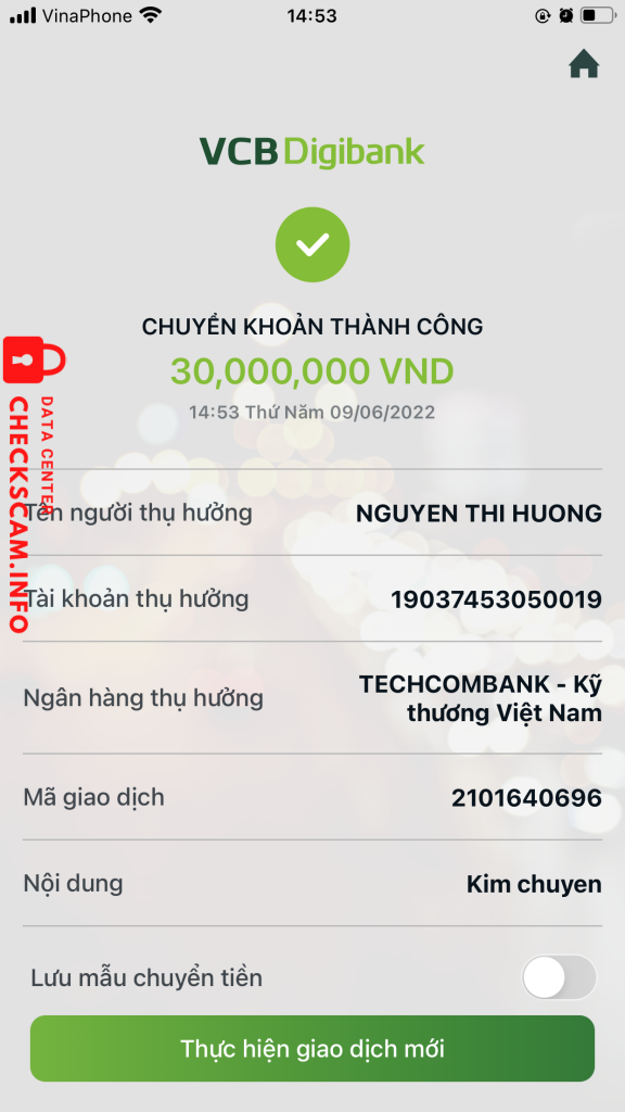 Bằng chứng chống lại Nguyễn thi huong