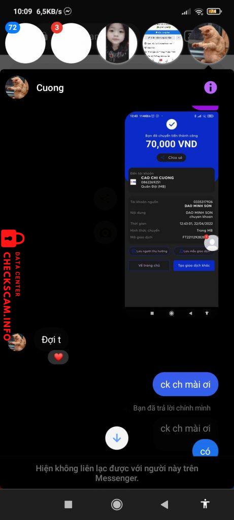 Bằng chứng chống lại Cao Chi Cuong