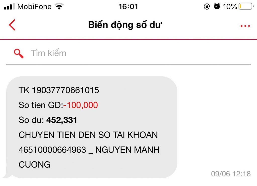 Bằng chứng chống lại Nguyen manh cuong