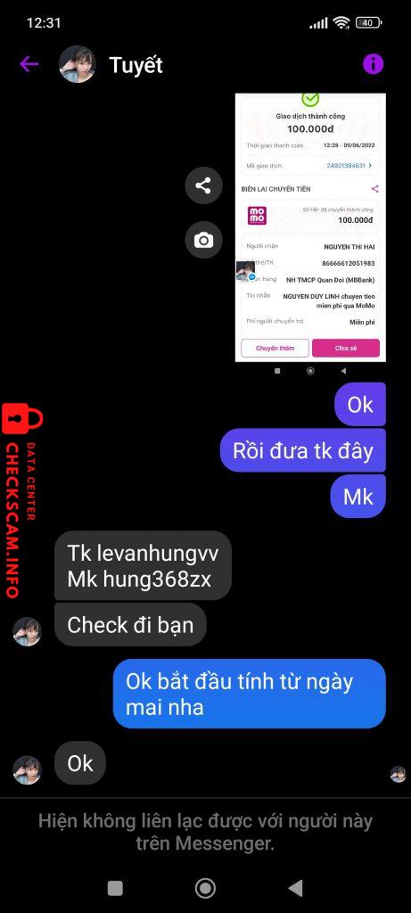 Bằng chứng chống lại Nguyễn Thị hai
