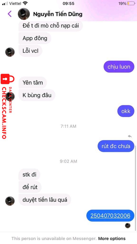 Bằng chứng chống lại Nguyen Tien Dung