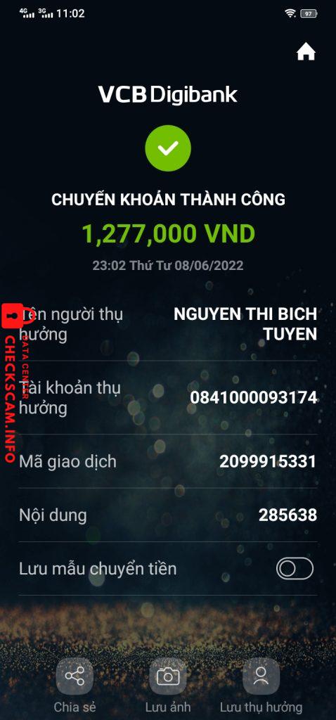 Bằng chứng chống lại Nguyễn Thị Bích Tuyền