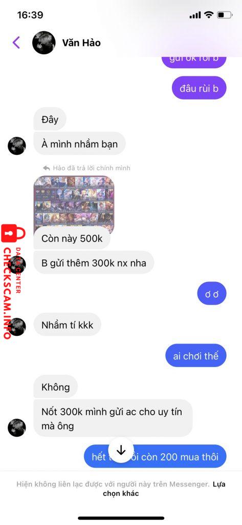 Bằng chứng chống lại HO VAN HAO