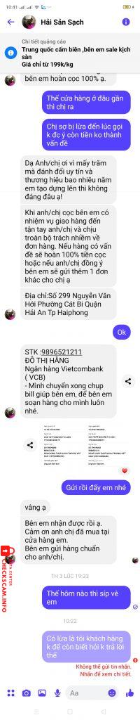 Bằng chứng chống lại Đỗ Thị Hằng