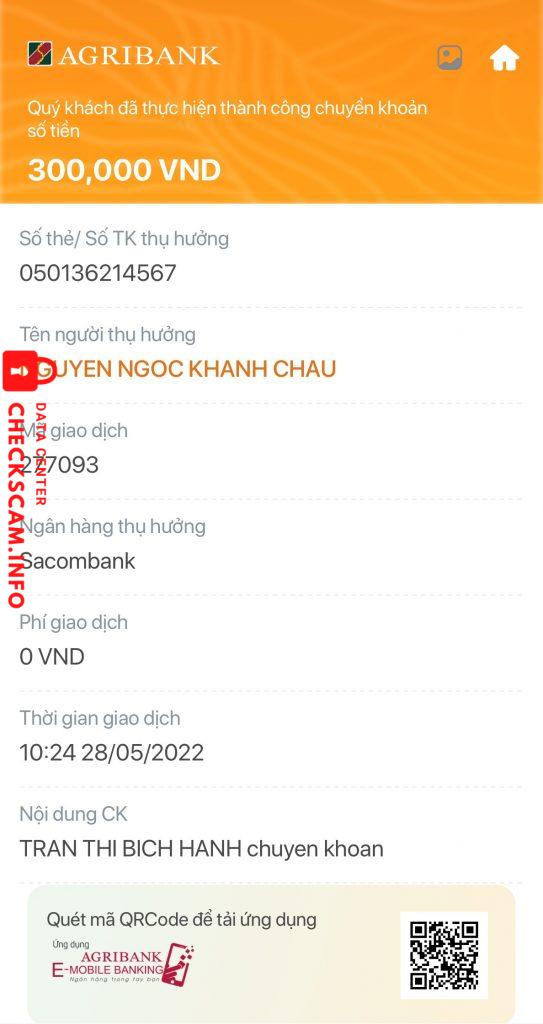 Bằng chứng chống lại Nguyễn ngọc khánh châu