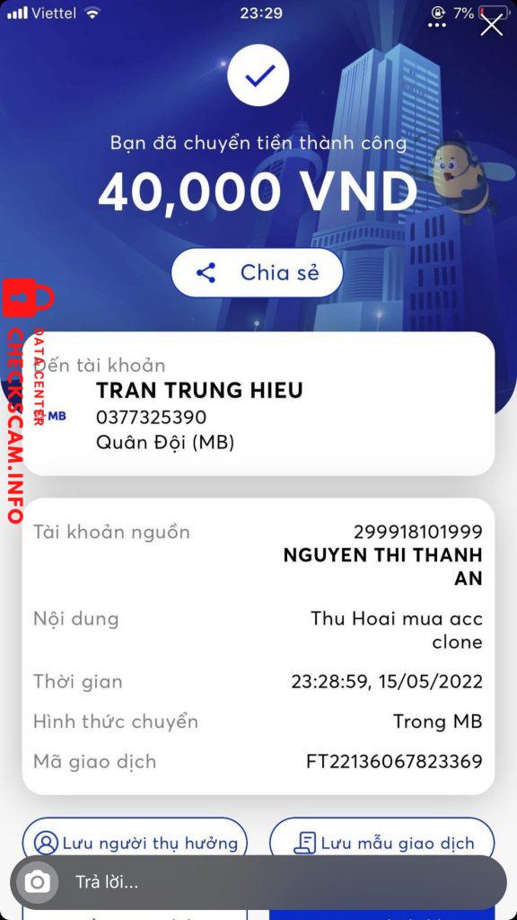 Bằng chứng chống lại Trần Trung Hiếu