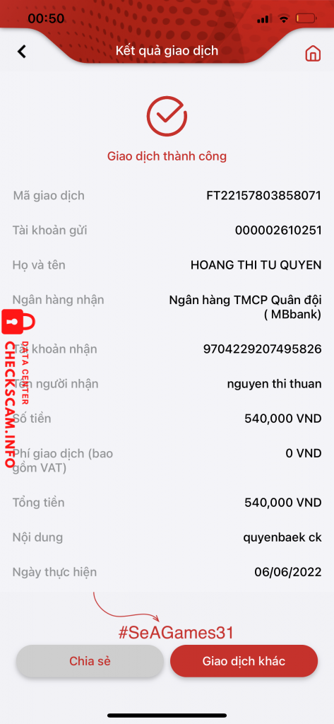 Bằng chứng chống lại nguyen thi thuan