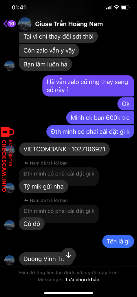 Bằng chứng chống lại Duong vinh tien