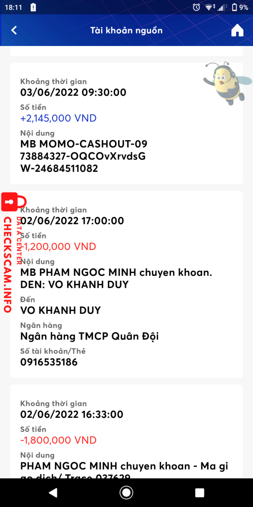 Bằng chứng chống lại Võ khánh duy