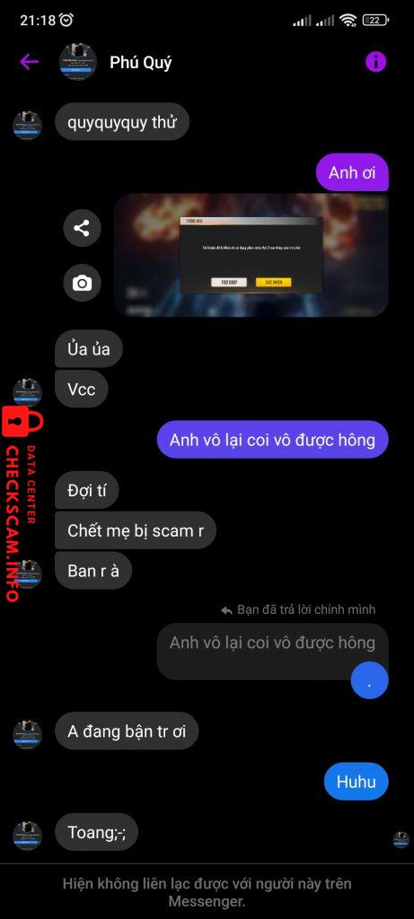 Bằng chứng chống lại TRẦN PHÚ QUÝ