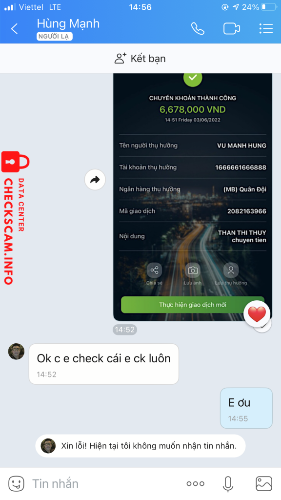 Bằng chứng chống lại VU MANH HUNG