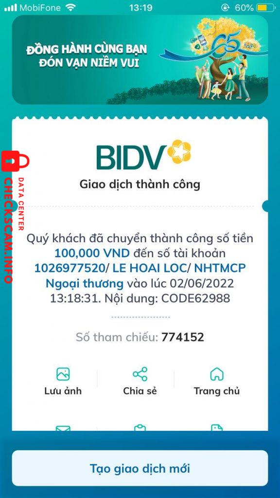 Bằng chứng chống lại Le Hoai Loc