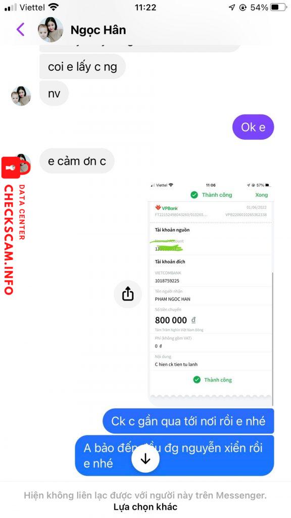 Bằng chứng chống lại PHAM NGOC HAN