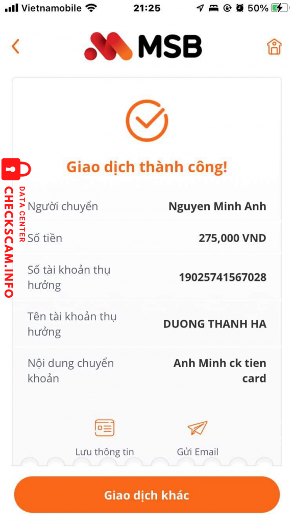 Bằng chứng chống lại Dương Thanh Hà