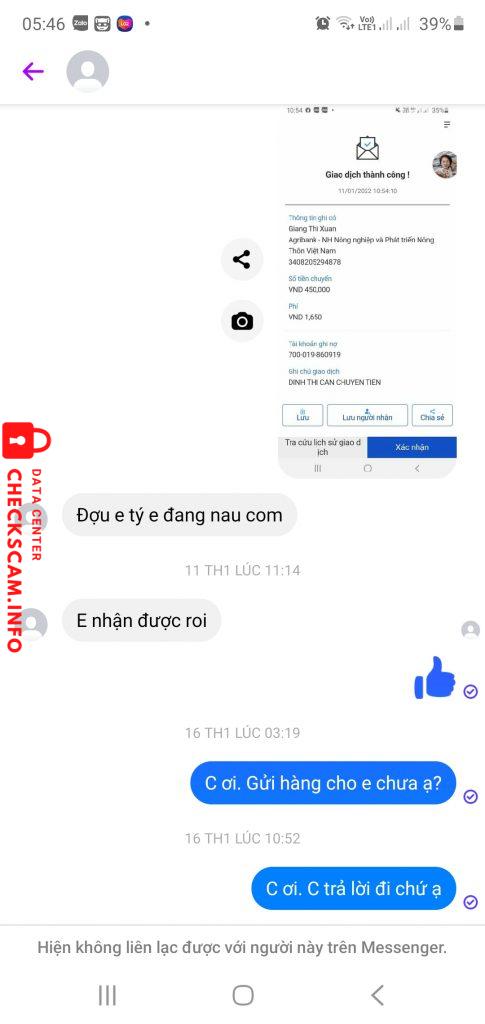 Bằng chứng chống lại Giang Thi Xuan