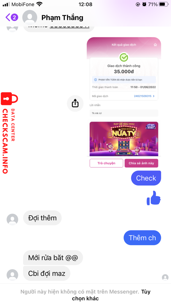 Bằng chứng chống lại Pham Thắng