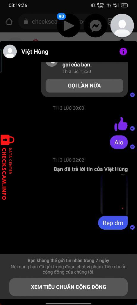 Bằng chứng chống lại Cầm Việt Hùng
