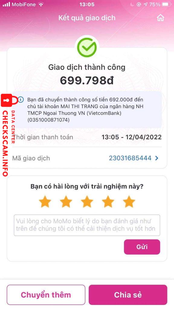 Bằng chứng chống lại Mai Thi Trang