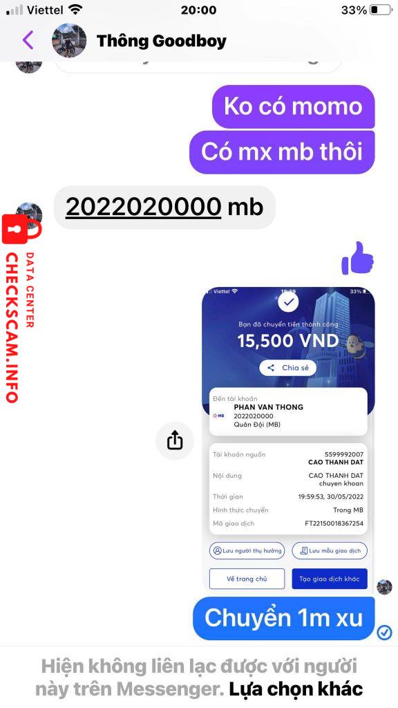 Bằng chứng chống lại PHAM VAN THONG