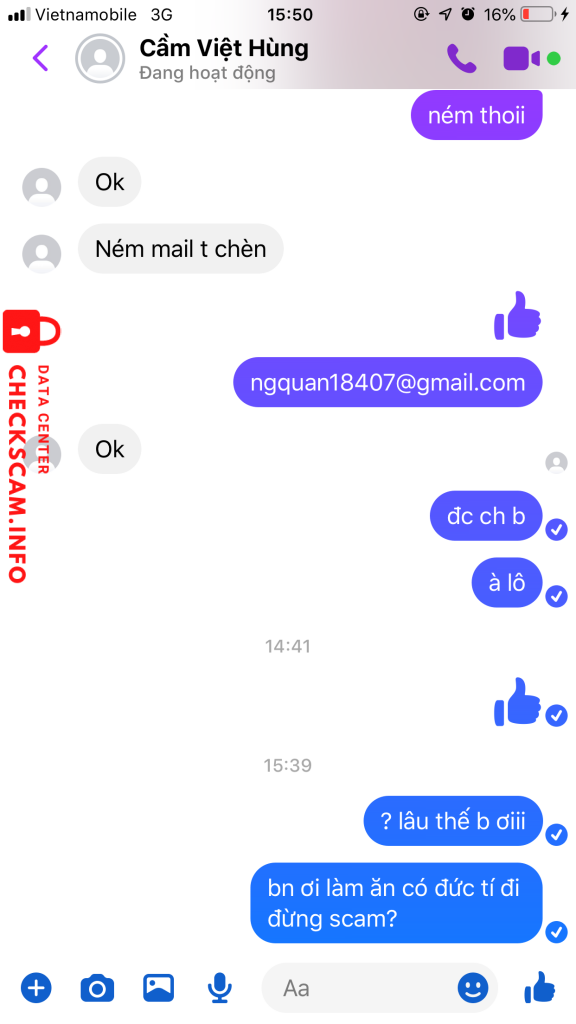 Bằng chứng chống lại Cầm Việt Hùng