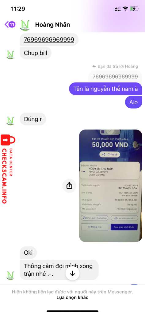 Bằng chứng chống lại Nguyễn Thế Nam