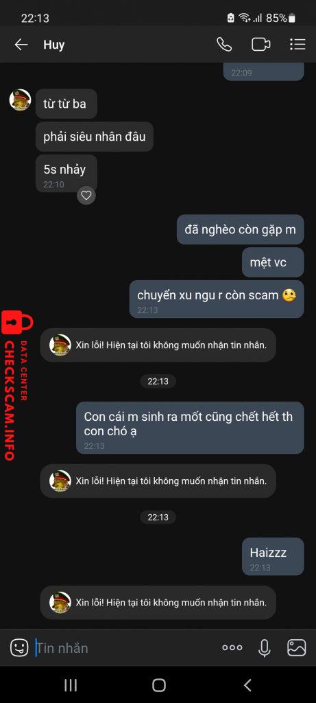 Bằng chứng chống lại TRẦN MINH HUY